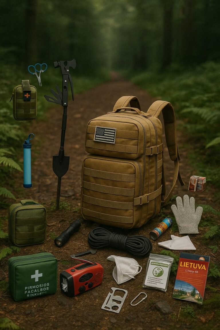 survival backpack forest realistic