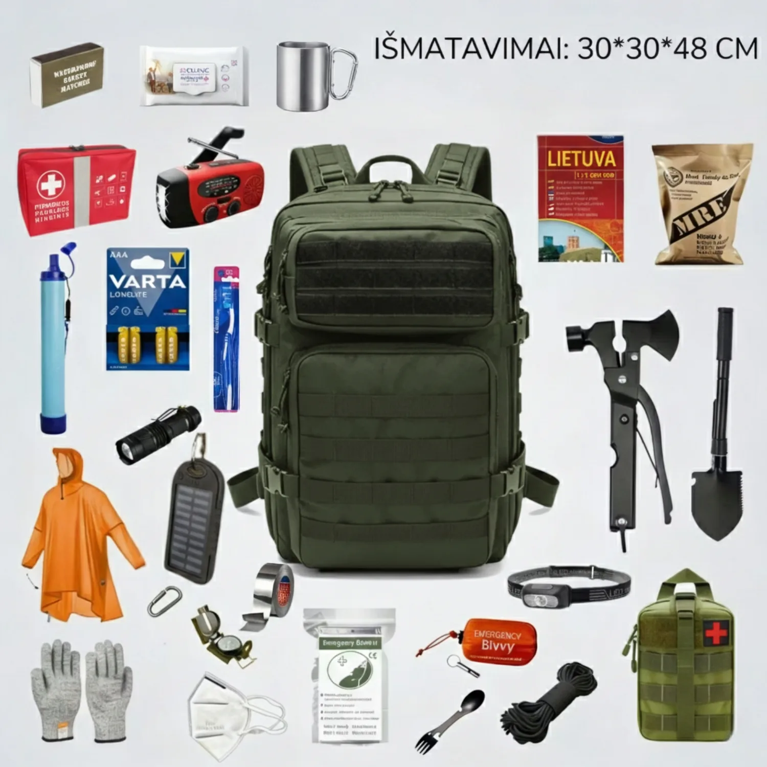 72-hour Pro emergency backpack – black