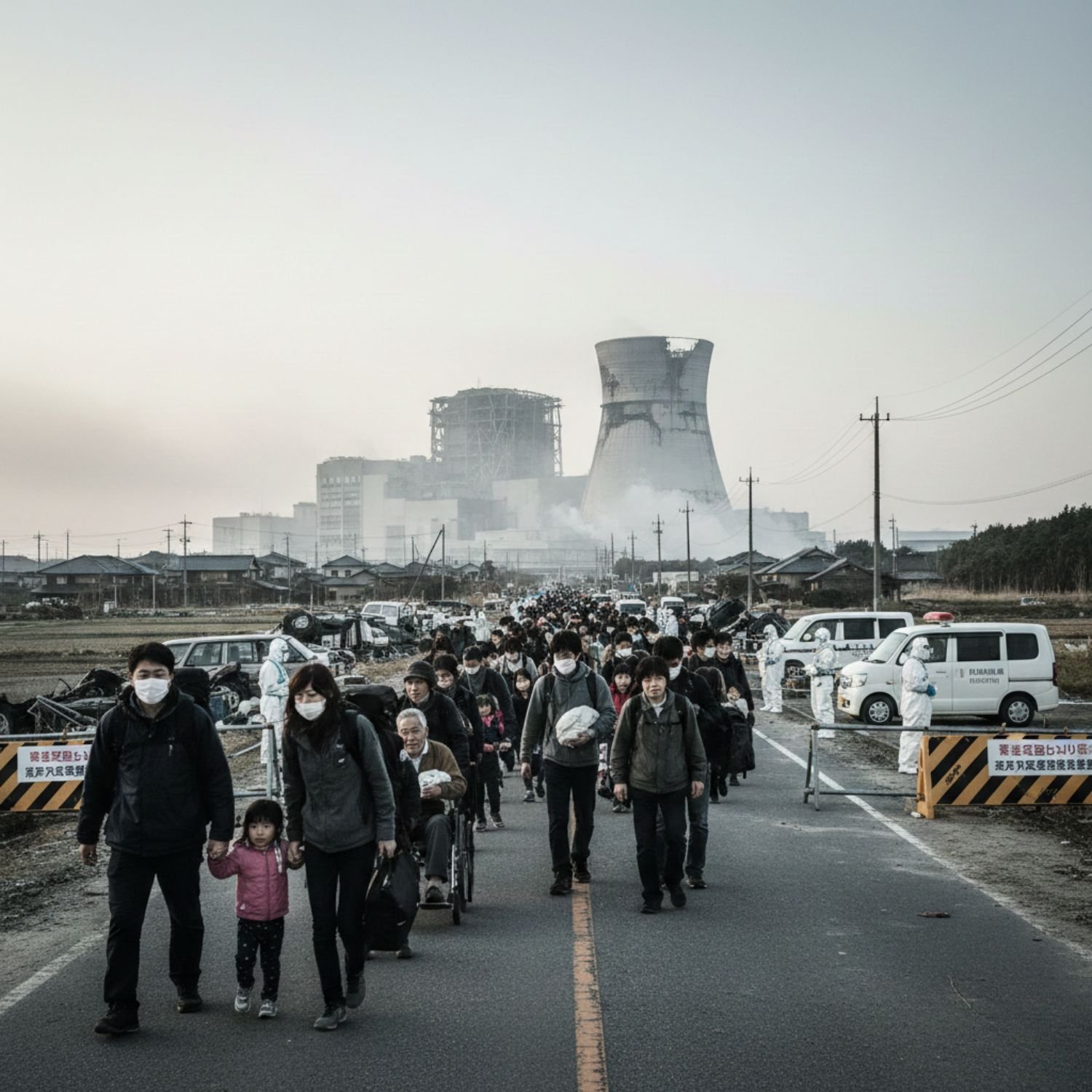 Fukushima evacuation 2011 - nuclear emergency response