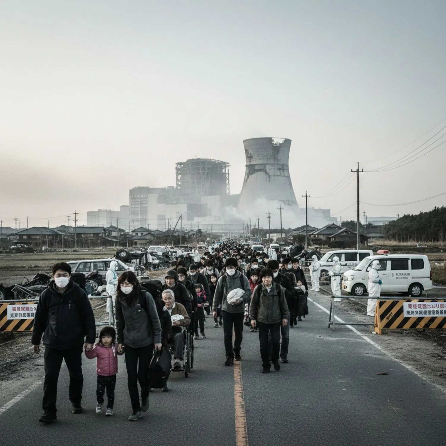 Fukushima evacuation 2011 - nuclear emergency response